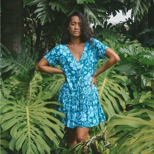 EIMEO tropical floral mini dress